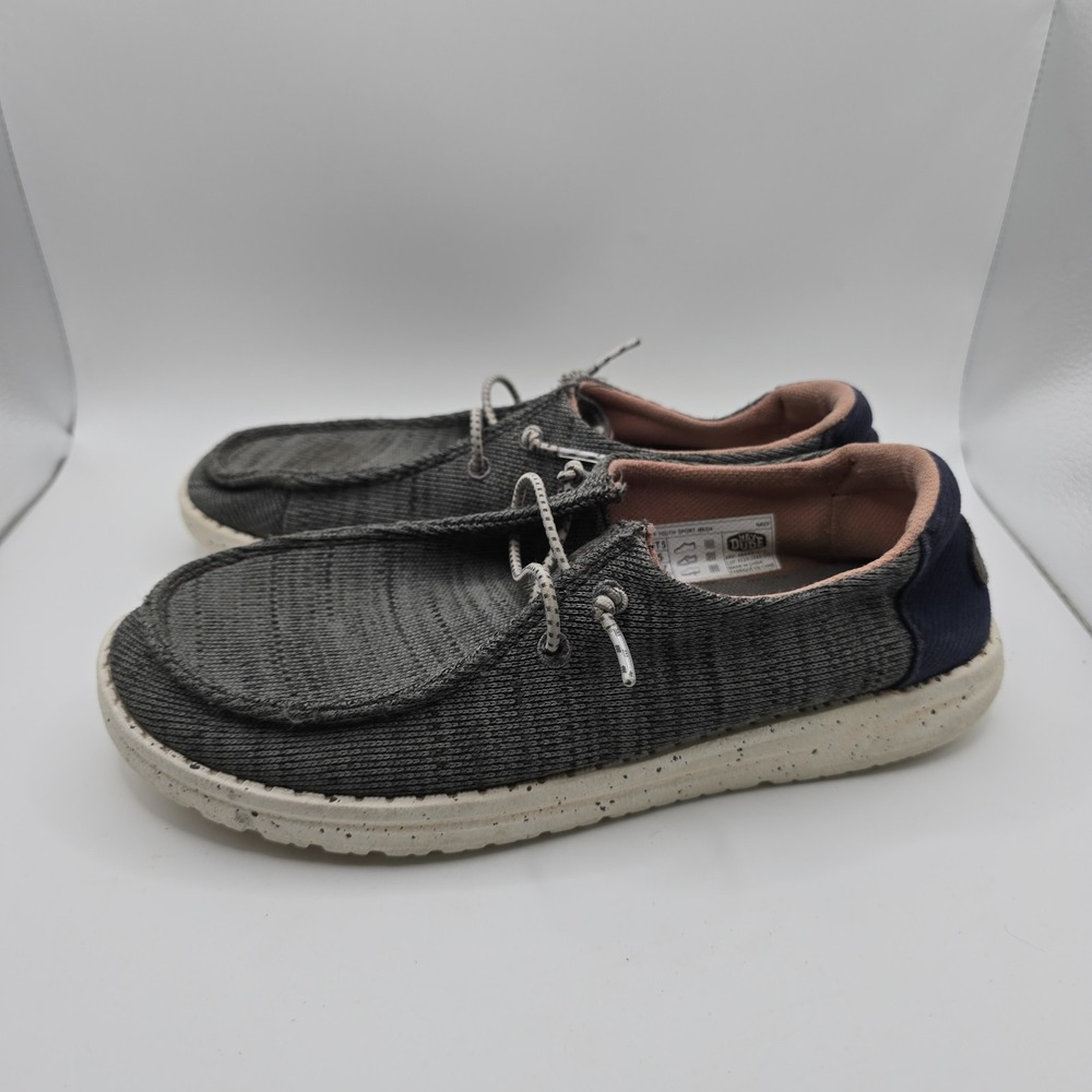 Hey Dude Wendy Youth Sport Mesh Size 5y Shoes Navy Gray Comfort